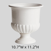 Grands pots en céramique pour plantes avec colonne romaine Pot de plantes d'intérieur de style classique en forme de bol pour plantes succulentes Poterie de jardin domestique