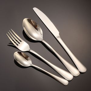 Ensemble de couverts occidentaux en acier inoxydable, couteau à steak, fourchette, cuillère, utilisation pour hôtel, fête, couleur unie, qualité supérieure - Product Image 1