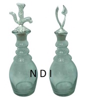 Flacons de parfum en verre transparent décoratifs faits à la main, style royal, design artisanal, flacon de parfum en verre personnalisé, article d'utilisation