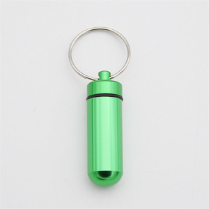Boîte à pilules étanche en aluminium 14*48mm, étui pour médicaments, conteneur porte-clés - Product Image 4