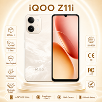 IQOO Z11i 2026 Smartphone de jeu 5G original neuf avec reconnaissance faciale, double SIM, écran AMOLED, batterie 6500 mAh, téléphone Android VIVO