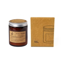 Ventes en gros de petites bougies parfumées à la soja dans des pots en verre ambré, fabriquées à la main |   Bougies parfumées pour la vente en ligne et le dropshipping