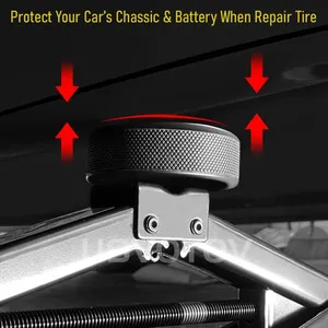 Kit de réparation de pneus <span class=keywords><strong>Jack</strong></span> Pad pour Tesla Model 3 S X Y Juniper 2026 2025 2024, accessoires de voyage, adaptateur de cric de levage en caoutchouc pour voiture - Product Image 4