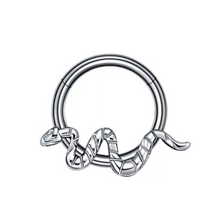 Anillo para Ombligo de Titanio ASTM F136 con Oro 18K PVD y Circonita Cúbica de Corte Asscher con Engaste de Garra, Joyería Corporal, Regalo - Product Image 3