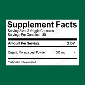 ODM/ OEM Capsule <span class=keywords><strong>de</strong></span> <span class=keywords><strong>poudre</strong></span> <span class=keywords><strong>de</strong></span> feuille <span class=keywords><strong>de</strong></span> <span class=keywords><strong>moringa</strong></span> biologique Amaz Meilleur prix Supplément immunitaire pour le métabolisme <span class=keywords><strong>de</strong></span> marque privée Capsules <span class=keywords><strong>de</strong></span> <span class=keywords><strong>moringa</strong></span> - Product Image 2