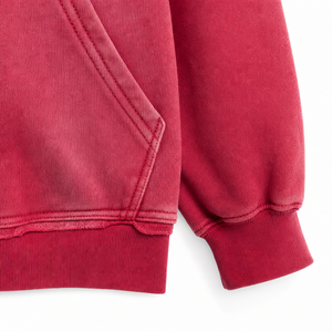 Wholesale Custom Logo Rust Red <strong>Full</strong> <strong>Zip</strong> up Hoodie Oversized Boxy High Street Fashion <strong>Zip</strong>-up Jacket <strong>Jumper</strong> for Men Streetwear - Product Image 6