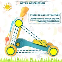 Poussettes pour bébés Apprendre à marcher Andadera Para Bebe 4 en 1 Bébé 4 en 1 Trotteur pour bébé Musique Multifonction