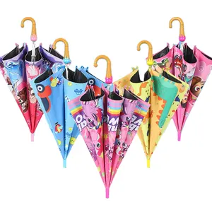Verschiedene Muster und Farben zur Auswahl eines Geschenks für Kinder Regenschirmgriff spezielle leicht zu öffnende cartoon-Regenschirme für Kinder
