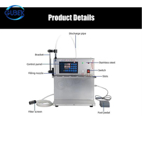 Machine de remplissage semi-automatique GUBEK à tête unique pour sachets à bec verseur, 6 fentes, pour jus, lait et liquides