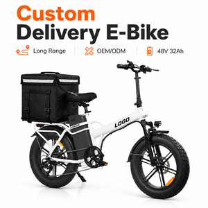 Bicicleta Eléctrica de Carga de Alta Velocidad con Motor, Neumático Grueso de 20 Pulgadas, Alcance de 128 km, Bicicleta Eléctrica Comercial para Entrega de Alimentos y Paquetes - Product Image 1