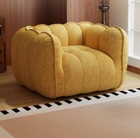 Französischer Retro-Einzelsessel, Kreativer Kürbis-Freizeitsessel für Kleine Wohnzimmer und Heimgebrauch
