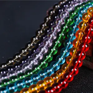 Cheap 4mm 6mm 8mm 10mm 12mm 16mm 20mm Bulk Sale Multi Colorful Crystal Glass Beads