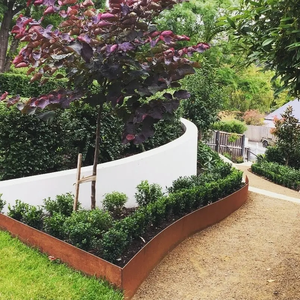 Bordo Rettangolare Moderno per Giardino Esterno in Acciaio Corten con Picchetti a Terra, Resistente alle Intemperie, Facile da Installare, Bordo Paesaggistico OEM - Product Image 1