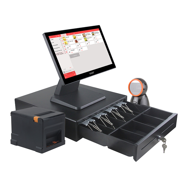 New Hot Sale Supermarket Pos Terminal Cash Register Machine Touch Screen Pos System With Thermal Printer
