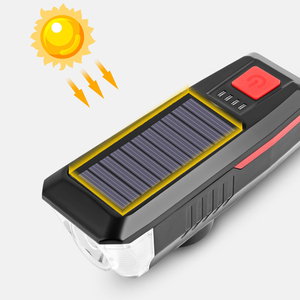 Lampada <span class=keywords><strong>solare</strong></span> <span class=keywords><strong>luce</strong></span> della bicicletta faro con corno USB ricarica bici <span class=keywords><strong>luce</strong></span> da equitazione - Product Image 6