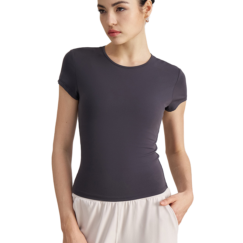 Women's Regular Breathable Yoga Top Custom Logo Front Short Sleeve Sports & Fitness Running Mesh Casual Wear High Visibility