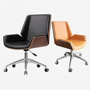 Silla de oficina ejecutiva moderna con ruedas giratorias de cuero PU de altura ajustable, superventas <span class=keywords><strong>para</strong></span> uso en conferencias e invitados - Product Image 2
