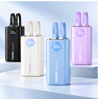 Chargeur portable haute puissance 20000mAh 65W avec double câble intégré et écran LED pour ordinateur portable, tablette et téléphone