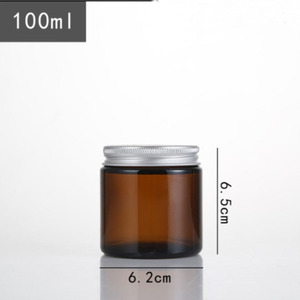 Frasco de Vidrio Marrón de 100 ml con Tapa de Aluminio, Recipiente para Velas Aromáticas, Kit para Hacer Velas DIY - Product Image 1