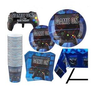 Juegos <span class=keywords><strong>de</strong></span> suministros para fiestas temáticas <span class=keywords><strong>de</strong></span> videojuegos Nicro, decoraciones personalizadas para fiesta <span class=keywords><strong>de</strong></span> <span class=keywords><strong>feliz</strong></span> <span class=keywords><strong>cumpleaños</strong></span>, Material <span class=keywords><strong>de</strong></span> papel - Product Image 1