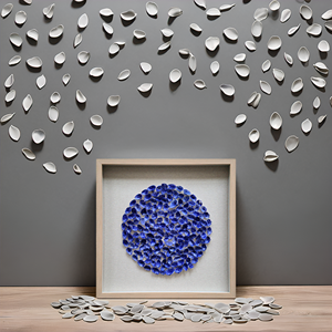 Boîte <span class=keywords><strong>de</strong></span> marionnettes d'ombre <span class=keywords><strong>de</strong></span> coquille bleue cadre <span class=keywords><strong>de</strong></span> décor à <span class=keywords><strong>la</strong></span> maison d'art <span class=keywords><strong>de</strong></span> mur 3D avec <span class=keywords><strong>la</strong></span> matière plastique <span class=keywords><strong>de</strong></span> fond <span class=keywords><strong>de</strong></span> lin - Product Image 5