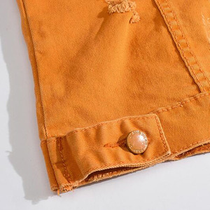 Gilet en jean Vintage pour hommes, <span class=keywords><strong>Orange</strong></span> <span class=keywords><strong>sans</strong></span> manches, vêtement en Denim, mode automne - Product Image 6