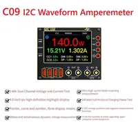 C09 Ampèremètre Numérique Bicanal à Forme d'Onde I2C 0-40V pour la Réparation Électronique de Téléphones Mobiles, Mesure le Courant/la Tension/la Vitesse