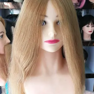 24inch Real 100% Human Hair Mannequin Practice Training Head with shoulder