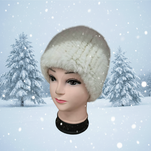 Mink fur and mink wool <b>beret</b> hat, warm and ear-protecting fur hat for autumn and winter, casual Korean style women's hat - Product Image 2