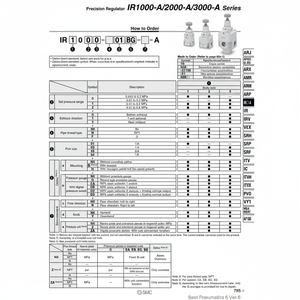 Regulador de presión de precisión SMC Pneumatics modelo - Product Image 1