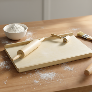 Tabla para hornear y repostería con rodillo y juego de cortadores para preparar masa - Product Image 3