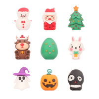 Gommes à effacer pour enfants, design créatif, motifs de dessins animés mignons, fournitures de papeterie, cadeaux de Noël, fournitures scolaires et de bureau