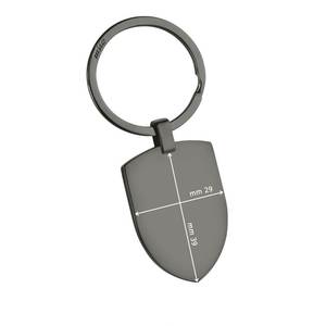 Llavero de cromo negro a la moda con soporte para monedas y banderín impreso UV y offset, regalo hecho de aleación y hierro - Product Image 2