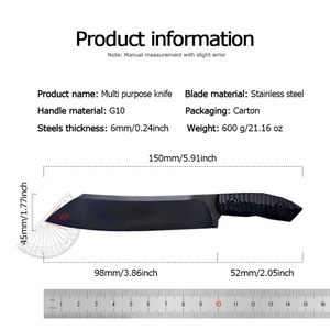 Cuchillo de Camping Multifuncional HK OEM DIY Pohl Ramb11 MK11 de Alta Calidad, Forjado a Mano en Acero Inoxidable D2 de 3.0 mm de Grosor y 15 cm de Largo, G10 - Product Image 3