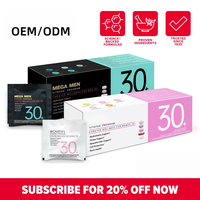 Programme Vitapak de bien-être quotidien en gros sous marque privée pour hommes et femmes 30+ – Multivitamines et soutien anti-stress – 30 unités – Service OEM/ODM personnalisé