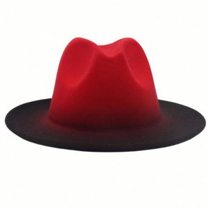 Sombreros Panamá de Moda al por Mayor para Hombre y Mujer, Sombreros Fedora Unisex con Borde Ancho, Personalizados con Impresión Degradada Ombre, para Fiestas y Festivales - Product Image 4