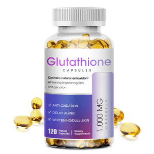 Capsules de glutathion liposomal en gélules molles, complément beauté blanchissant pour adultes, 60 unités, éclaircissement de la peau avec vitamine C - Product Image 1