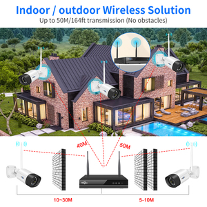 Hiseeu Two Way Audio H.265 8CH <b>Wireless</b> NVR Kit 5MP CCTV Camera <b>System</b> HD Waterproof P2P Outdoor Wifi Set WNKIT-4HB315 <b>Wireless</b> - Product Image 6