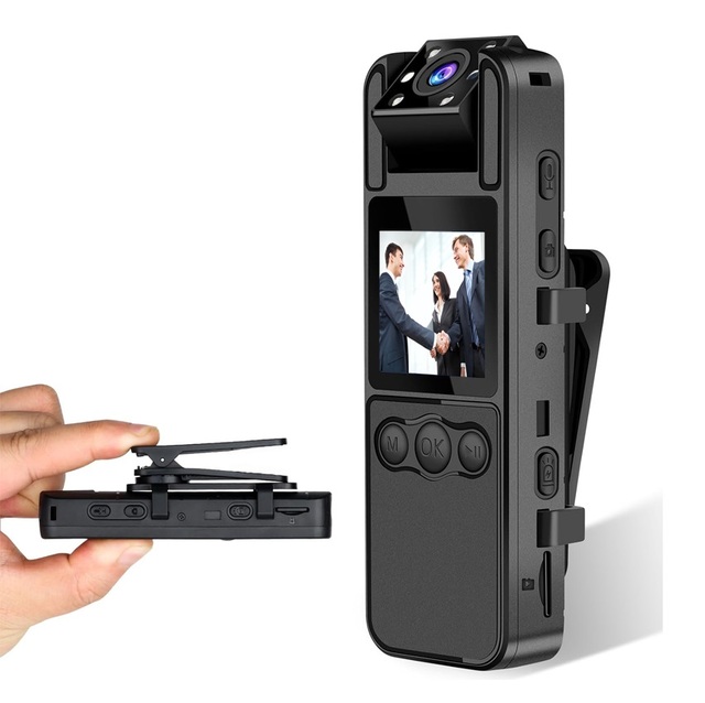 1.3 Inch 4K Small WiFi Body Worn Cam Wearable Pocket Body Camera Video Recording Camera with Alarm Night Vision