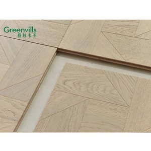 Parqué de roble de ingeniería, 100% madera auténtica, suelo interior con diseño de molino de viento novedoso - Product Image 3