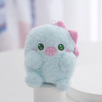 3D mignon dessin animé monstre jouets en peluche porte-clés sac à main enfants cadeaux fermeture éclair sac à monnaie Anti-perte carte sac à main décoration porte-clés pendentif
