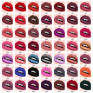 Kosmetik Warna Tanpa Label Kustom Lipstik Matte Label Pribadi Membuat Lipstik Anda Sendiri