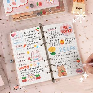 Organizador de cubierta de cuero desmontable para <span class=keywords><strong>agenda</strong></span> de hojas sueltas de corazón de niña bonita para escritura de escuela secundaria <span class=keywords><strong>primaria</strong></span> para estudiantes - Product Image 3