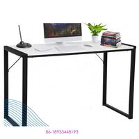 Study Desk for Home Office Modern Simple Design computer Desk Writing Table Wooden tabletop Metal Frame Study table