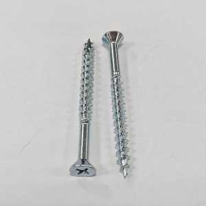 Tornillos PB # 8 tornillos Phillips de cabeza plana de 2 pulgadas, chapados en zinc, con rosca profunda para madera, de acero al carbono C1022, alta calidad, Homn Reen - Product Image 4