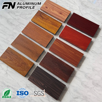 Profilés en aluminium sur mesure exportés de Chine, découpe CNC, profilés en aluminium à grain de bois, profilés pour portes coulissantes en aluminium