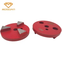Plaque de meulage diamantée grain 3 pouces 16 CPS avec 3 segments pour sol en béton