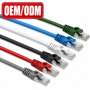 Câble Ethernet UTP Cat5e RJ45 pour réseau LAN, gaine PVC, intérieur/extérieur, cordon de raccordement 2M 3M 5M 10M, longueur personnalisée, OEM - Product Image 1