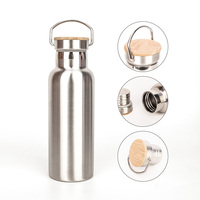 Bouteille d'eau isotherme en acier inoxydable 600 ml, sans sublimation, à large ouverture, recyclée, pour le cyclisme, avec logo personnalisé, gourde sous vide