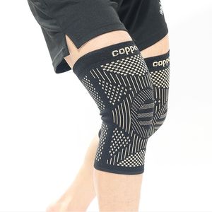 Özel elastik naylon ve <span class=keywords><strong>Spandex</strong></span> diz kollu yumuşak açık spor sıkıştırma bakır dizlik erkekler & kadınlar için koruyucu diz - Product Image 4